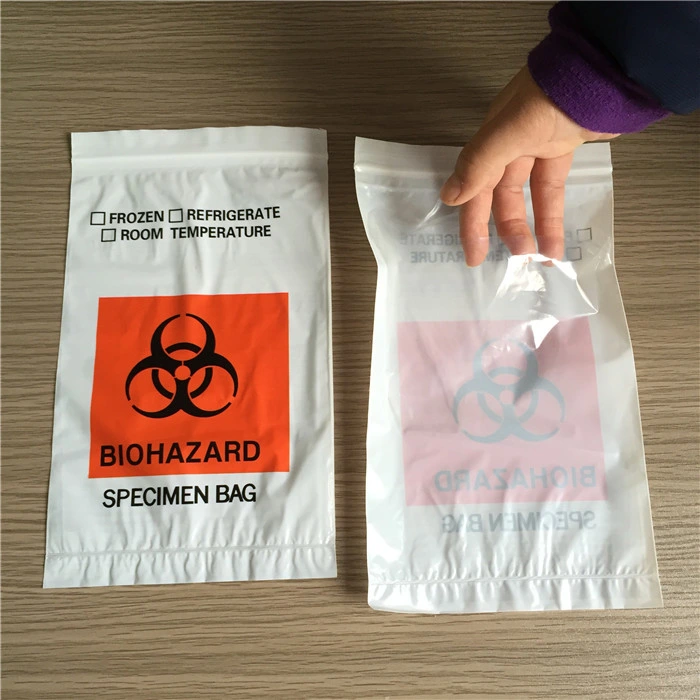 Double Pockets Lab Use Disposable Specimen Retrieval Bag, Three Layers Kangaroo Bag Bio Medical 95kpa Specimen Bags