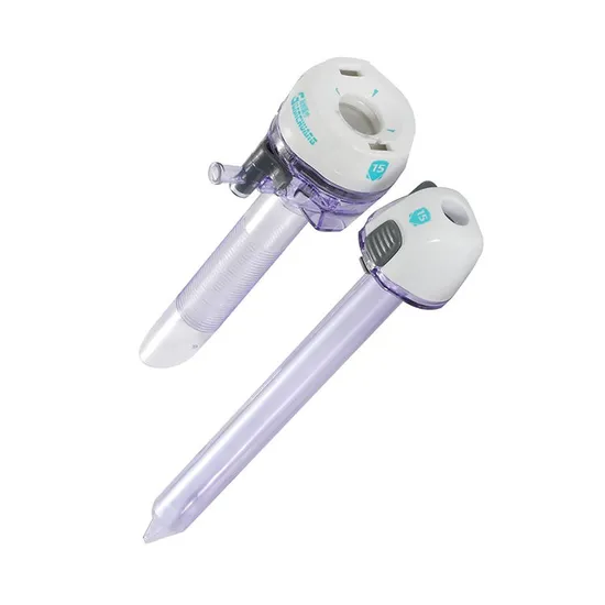 Trocar medico monouso in acciaio inossidabile, 12 mm, lungo 15 mm, senza lama